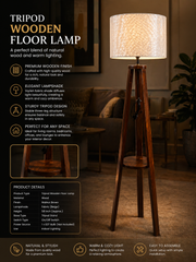 Tripod Wooden Lamp