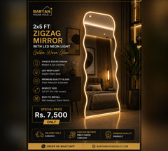 Zigzag Led Neon Light Mirror