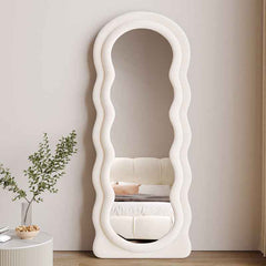 Wavy tufted hanging & Standing mirror