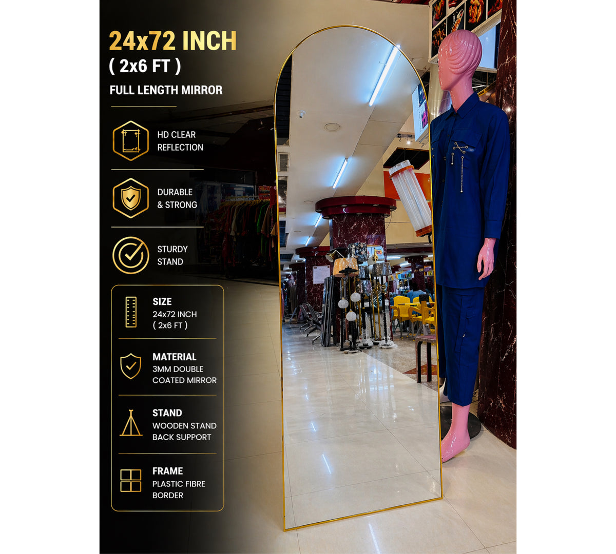 Luxe 6ft Full-Length Mirror