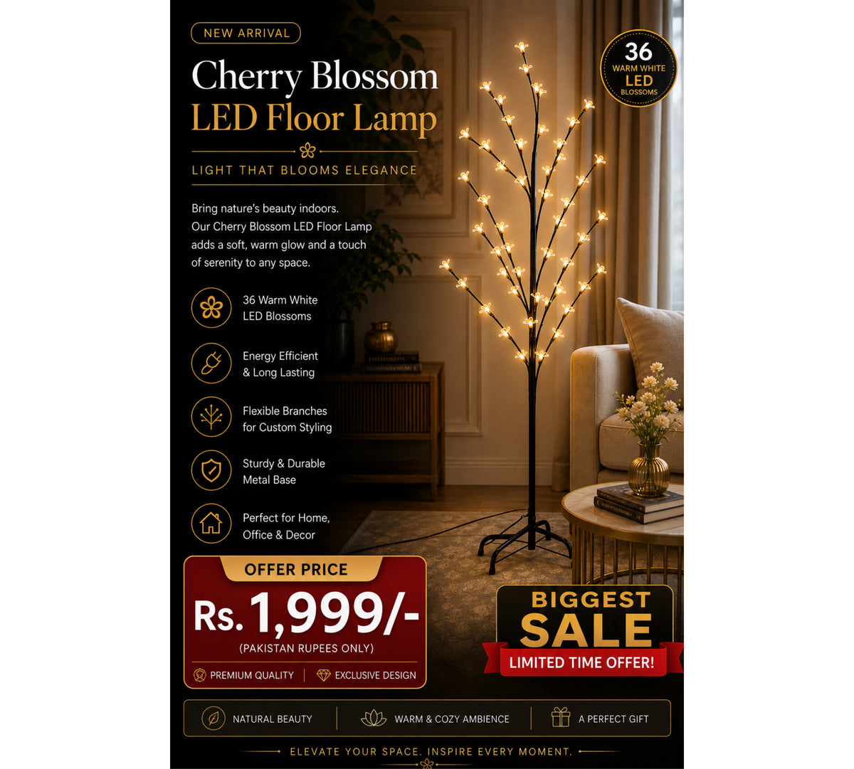 Cherry Blossom Led Floor Lamp