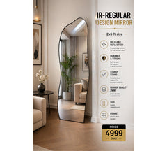 Ir-Regular Design Aesthetic Standing Mirror