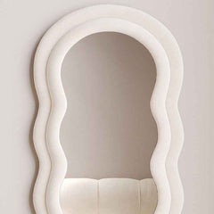 Wavy tufted hanging & Standing mirror